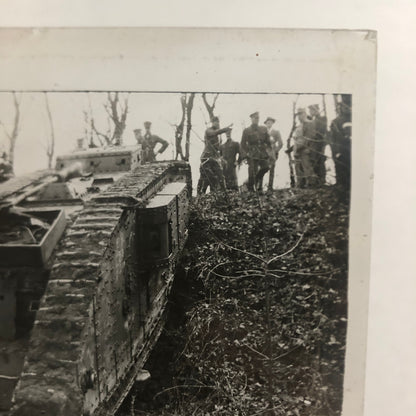Early Military Tank WW1 World War 1 Glass Plate Lantern Slide