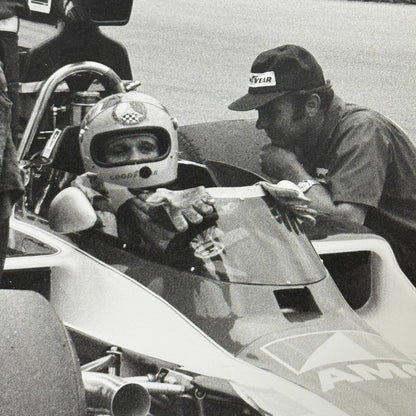 Mark Donohue Vintage Racing Photo F5000 Lola Car 1973 Modern Print