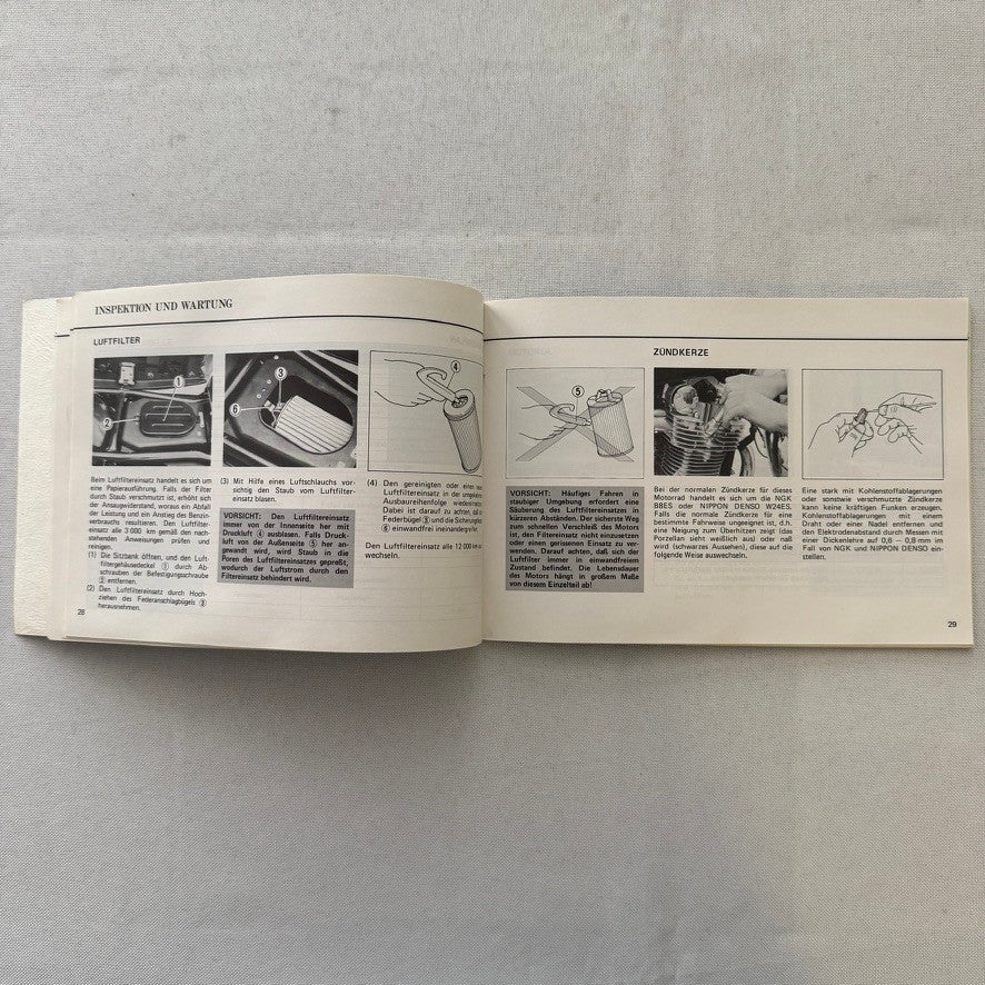 Vintage Suzuki GS1000H Motorcycle Bike Owners Manual Instruction Guide GERMAN