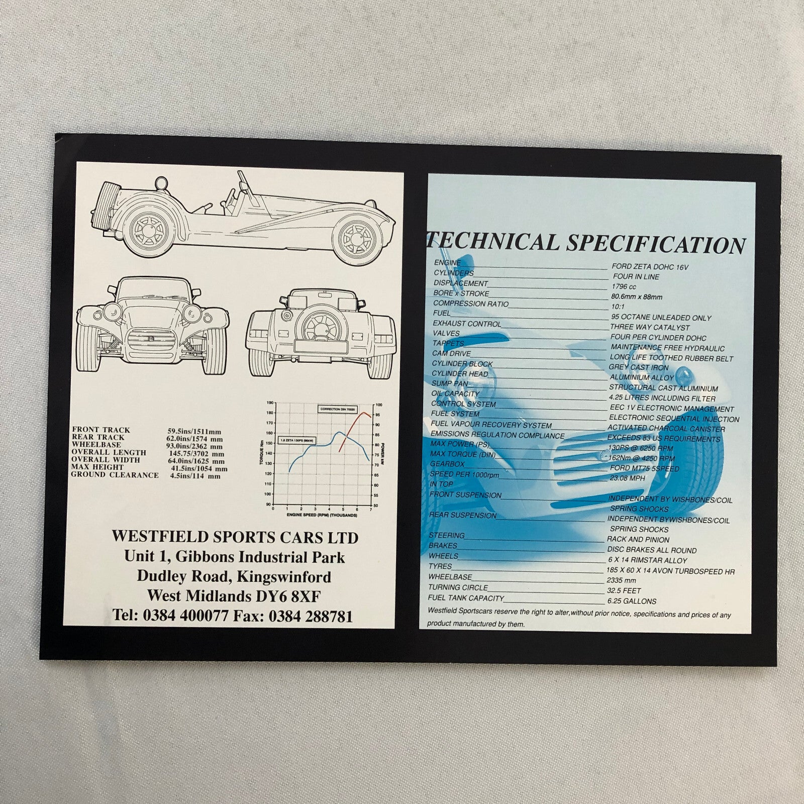 Westfield ZEi Kit Car Roadster Sales Brochure Catalog