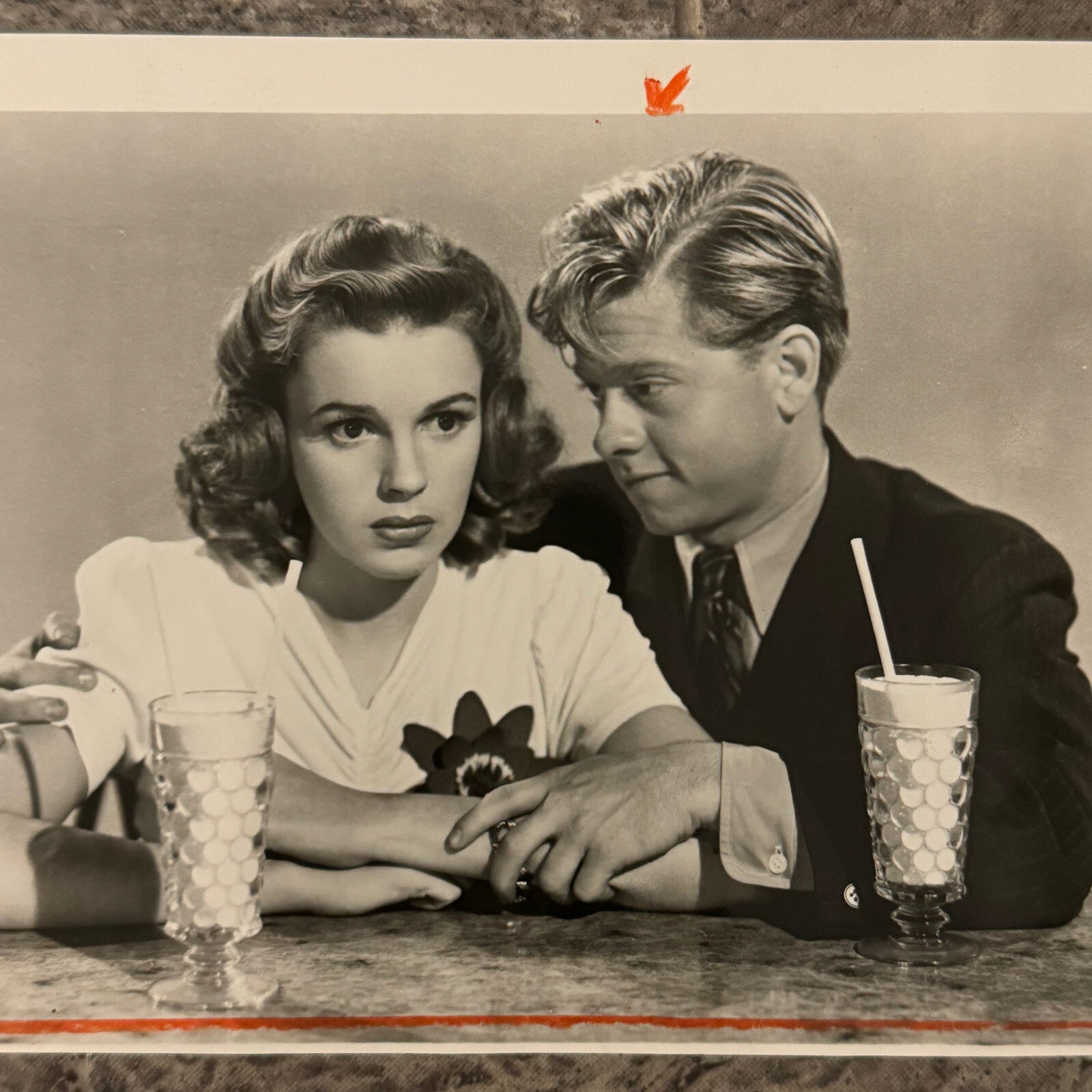 Judy Garland and Mickey Rooney Movie Still Press Photo Photograph