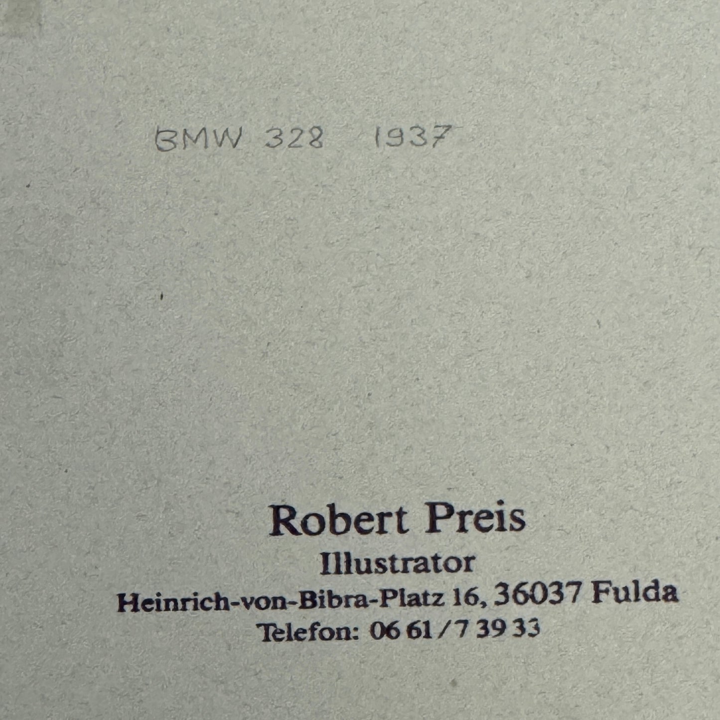 1938 BMW 328 Car Illustration Art Drawing Hand Drawn Vintage Miniature Detailed