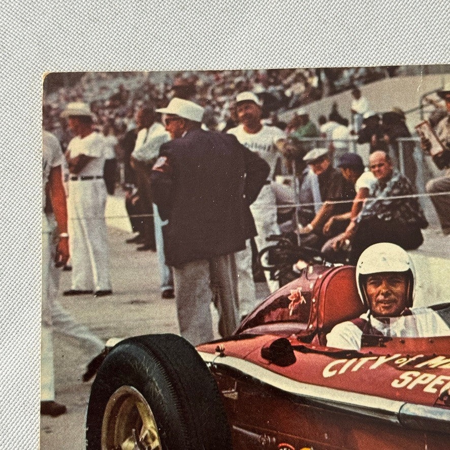 Vintage Indy Racing Postcard Fred Agbashian Motorport Driver Post Card