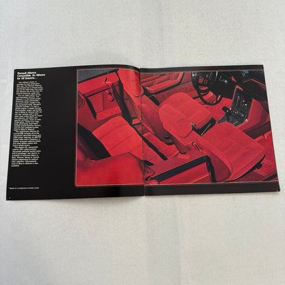 1985 Renault Alliance Car Sales Brochure Catalog Limited L DL Convertible
