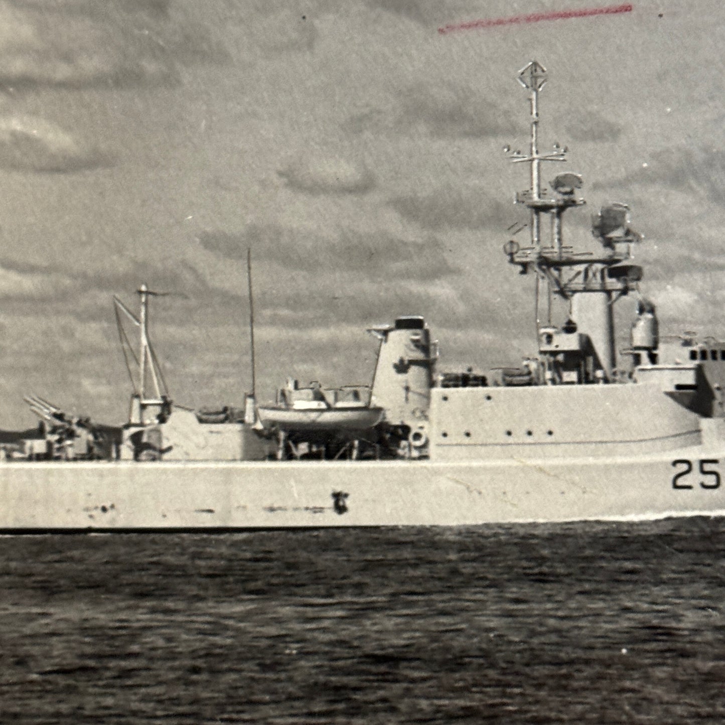 Vintage Royal Canadian Navy Ship Photograph Photo HMCS Restigouche Destroyer