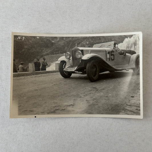Vintage Photograph Photo Print Early Racing Car Race Motorsports