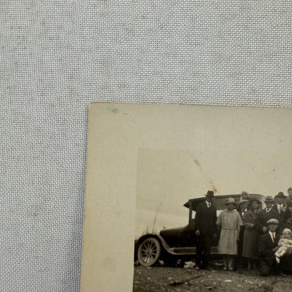 Real Photo Postcard RPPC People and Cars Automobile Antique Vintage