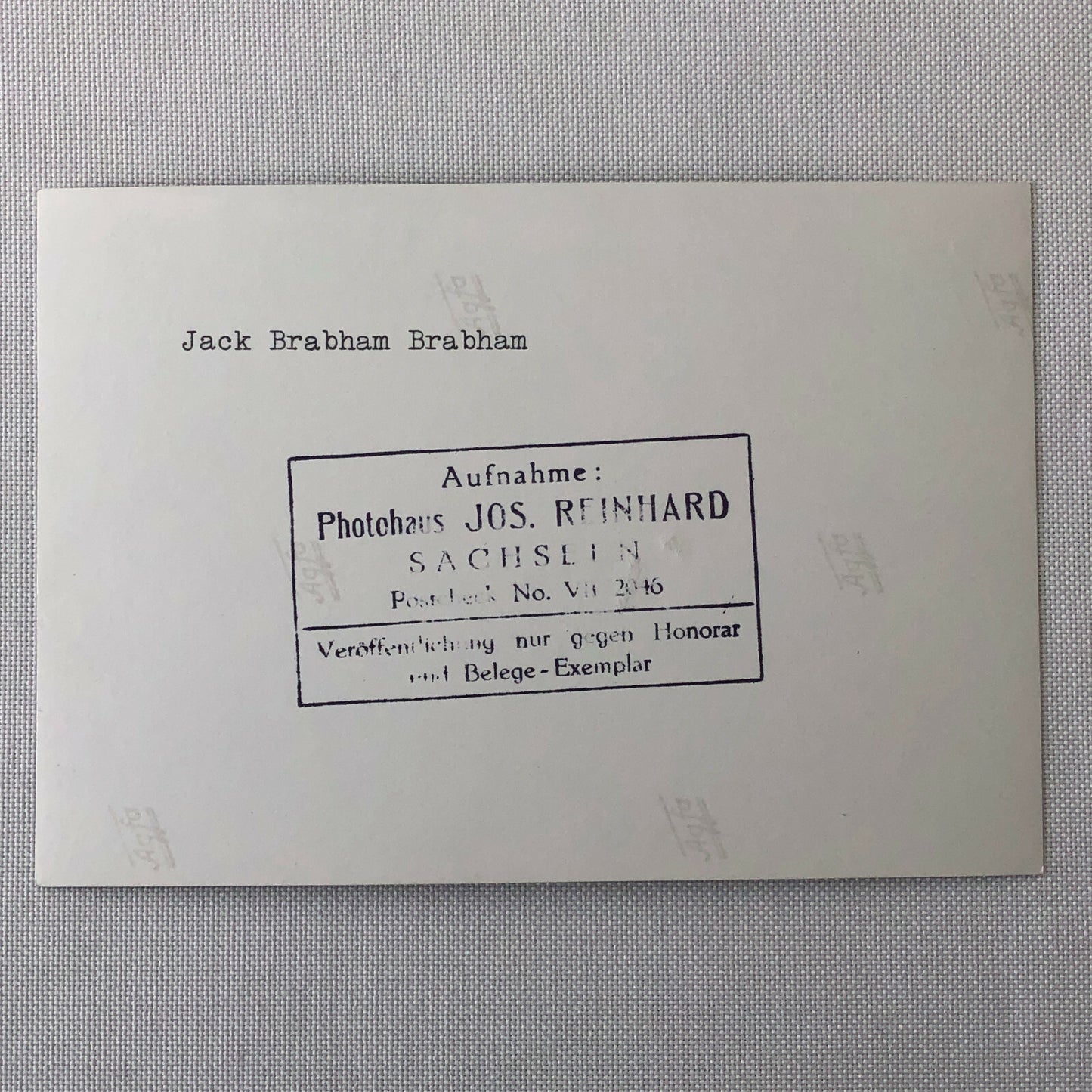 Vintage Jack Brabham Racing Car Driver Grand Prix Photo Photograph 