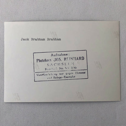Vintage Jack Brabham Racing Car Driver Grand Prix Photo Photograph 
