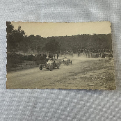 Vintage French Racing Car Real Photo Postcard Post Card RPPC Motorsports Race