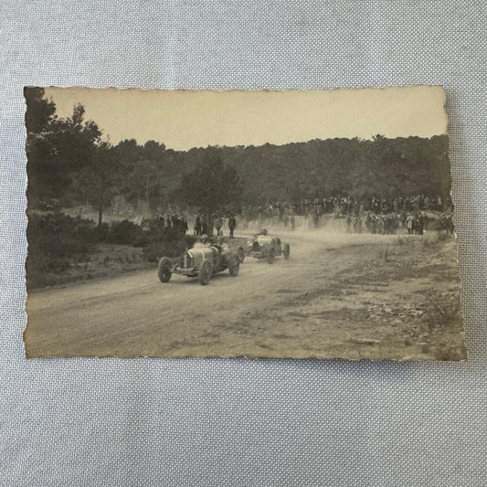 Vintage French Racing Car Real Photo Postcard Post Card RPPC Motorsports Race