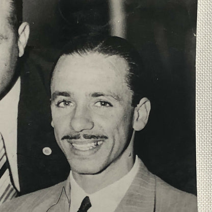 Juan Manuel Fangio with Oscar Alfredo Galvez Racing Driver Photo Photograph 1942