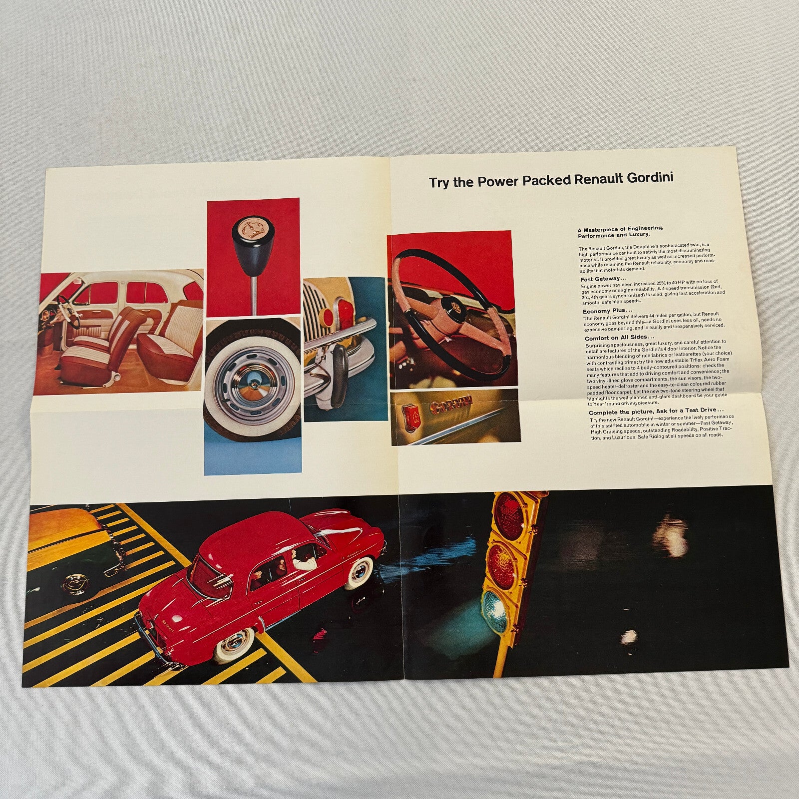 Renault Dauphine and Gordini Car Sales Brochure Catalog Advertising Canadian