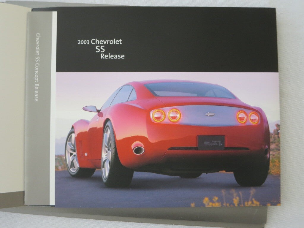 2003 GM General Motors Concept Press Kit Brochure Chevrolet SS Buick Pontiac +
