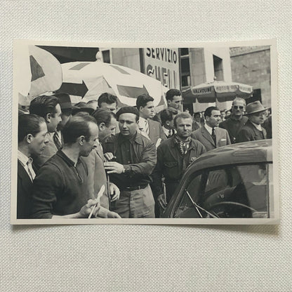 Vintage Racing Driver Photo Photograph Juan Manuel Fangio Brescia 1950