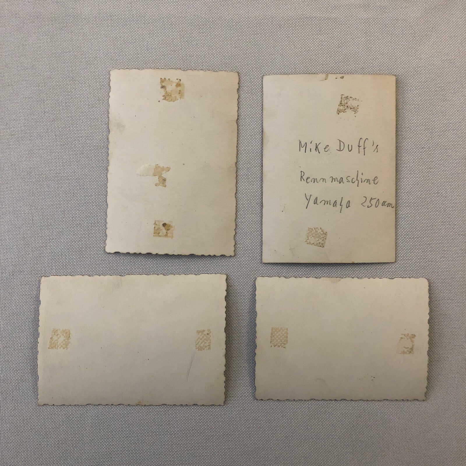 Vintage Motorcycle Racing Photo Photograph Germany Lot 4x Mike Duff Yamaha +