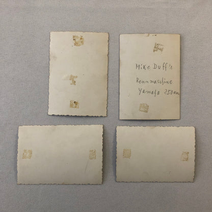 Vintage Motorcycle Racing Photo Photograph Germany Lot 4x Mike Duff Yamaha +