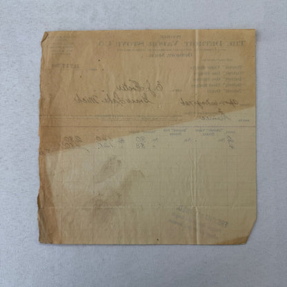 Detroit Vapor Stove Company Receipt Invoice Document 1908 Detroit Michigan