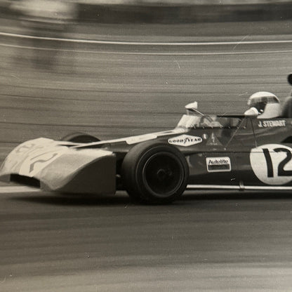 Vintage Racing Photo Jackie Stewart 1971 British Grand Prix Race Autocar
