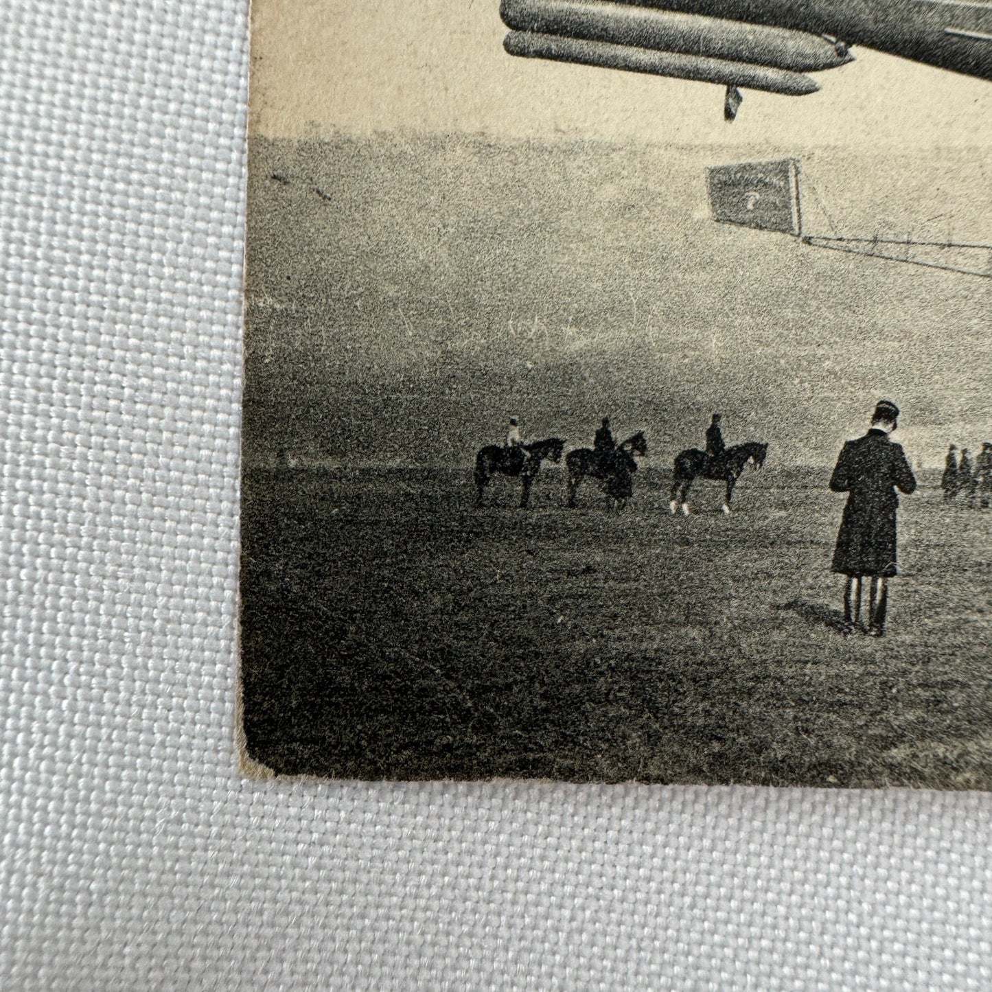 Vintage Zeppelin Airship Dirigible Postcard Post Card French Ville de Paris