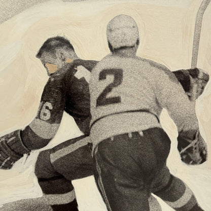 Hockey Player Photo Photograph Vintage Mockup Unidentified Detroit Red WIngs