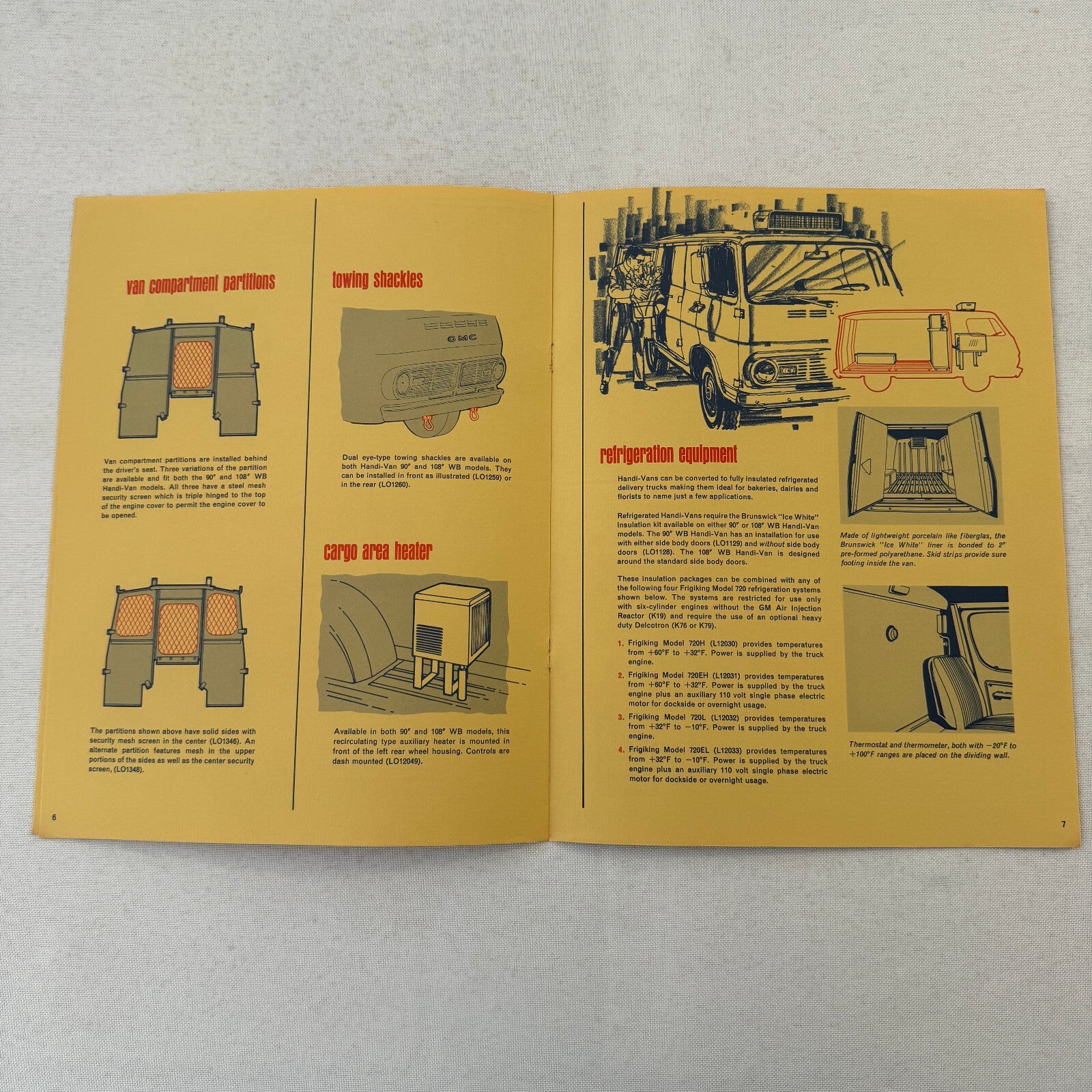 GMC Handi-Van Sales Sheet Brochure Catalog Advertising Handi Van