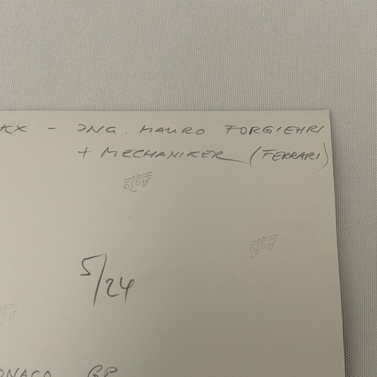 Vintage Racing Photo Ferrari Engineer Mauro Forghieri Jacky Ickx 1971 Monaco GP