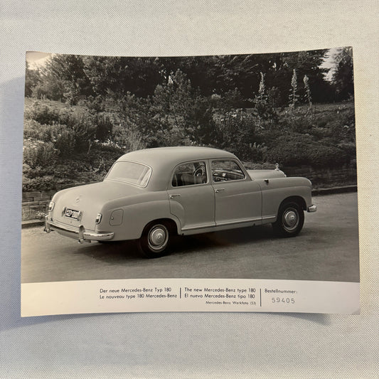 Mercedes Benz Type 180 Vintage Factory Press Photo Photograph Print