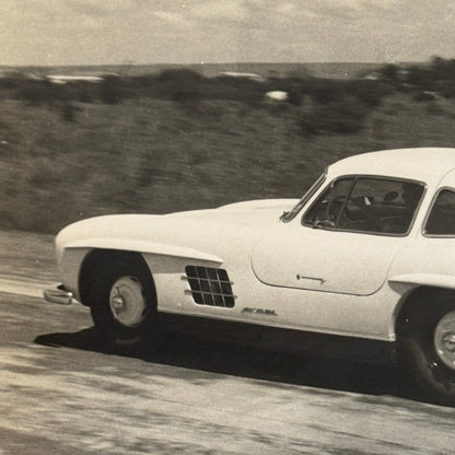 Vintage Mercedes Benz 300 SL Gullwing Car Photo Photograph Rob Walker 1955