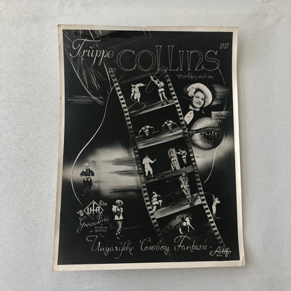 Circus Performer Wild West Show Rope Act Troupe Collins Vintage Photo German