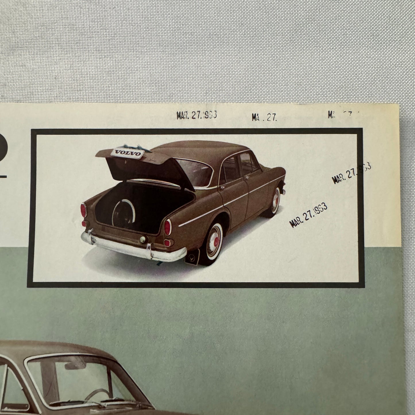 Volvo 122S Sedan Car Sales Brochure Catalog Vintage Advertising Volvo 122 S