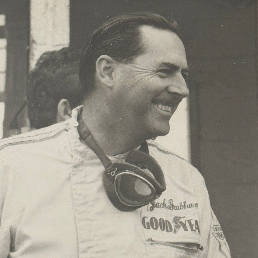 Vintage Racing Photo Photograph Jack Brabham Driver Gulf Racing Suit