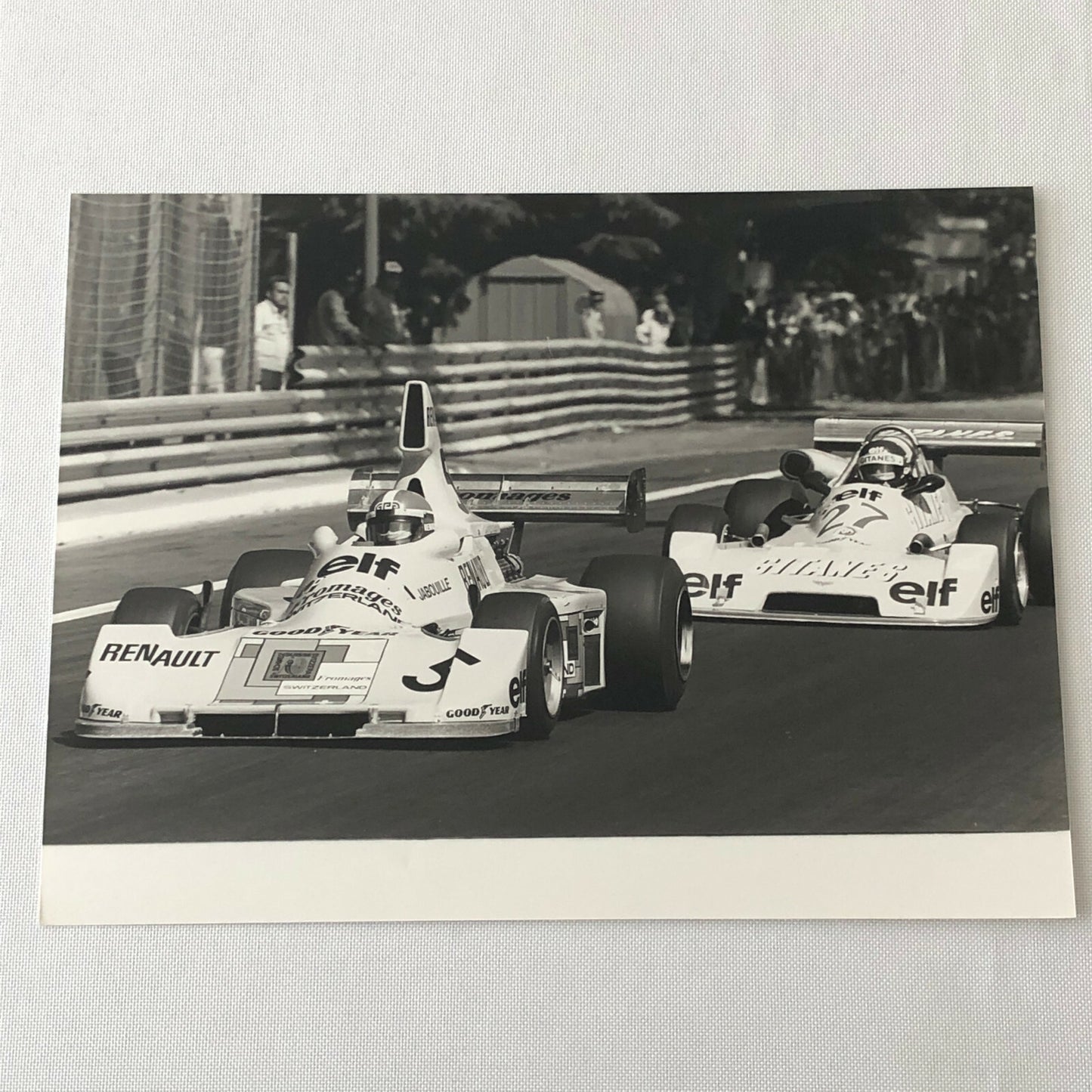 Vintage 1976 Formula 2 F2 Pau Grand Prix Racing Photo Photograph ELF Renault + 
