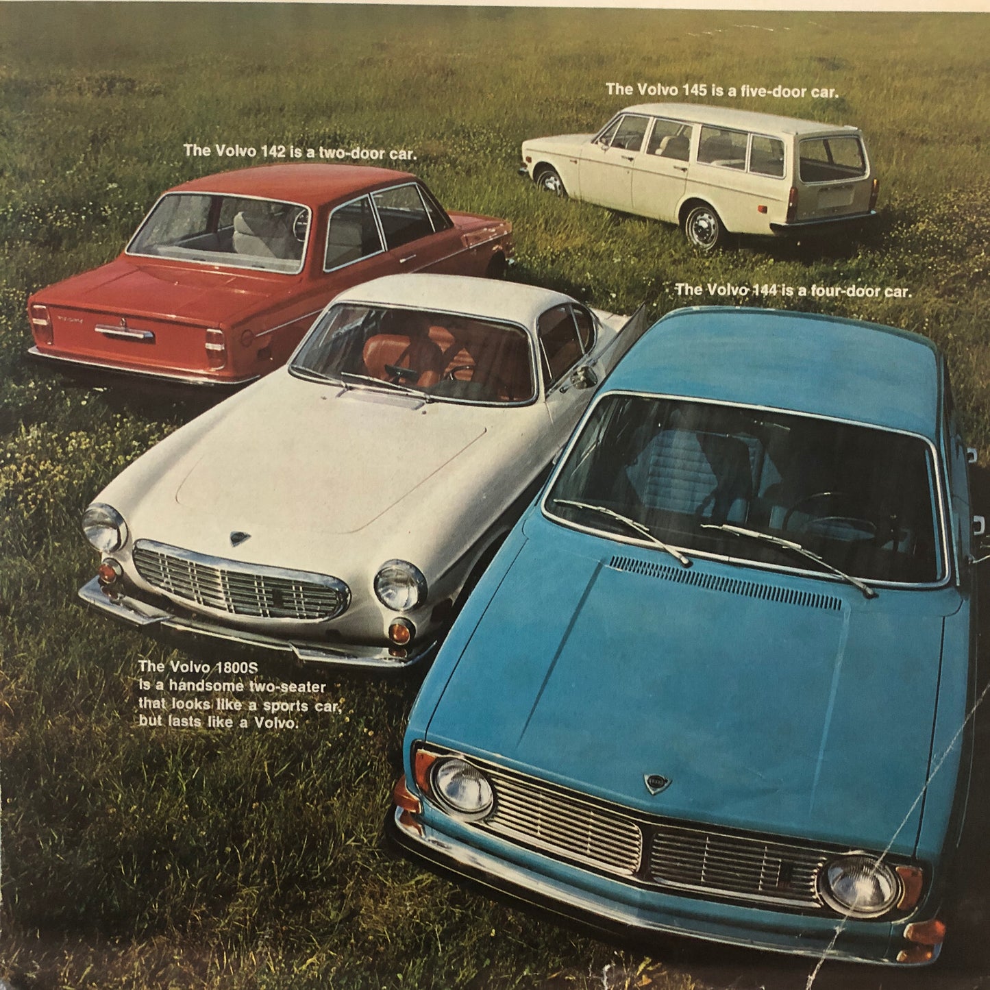 Vintage Volvo Sales Sheet Brochure Catalog 1800S 1800 S 145 Station Wagon 142 +