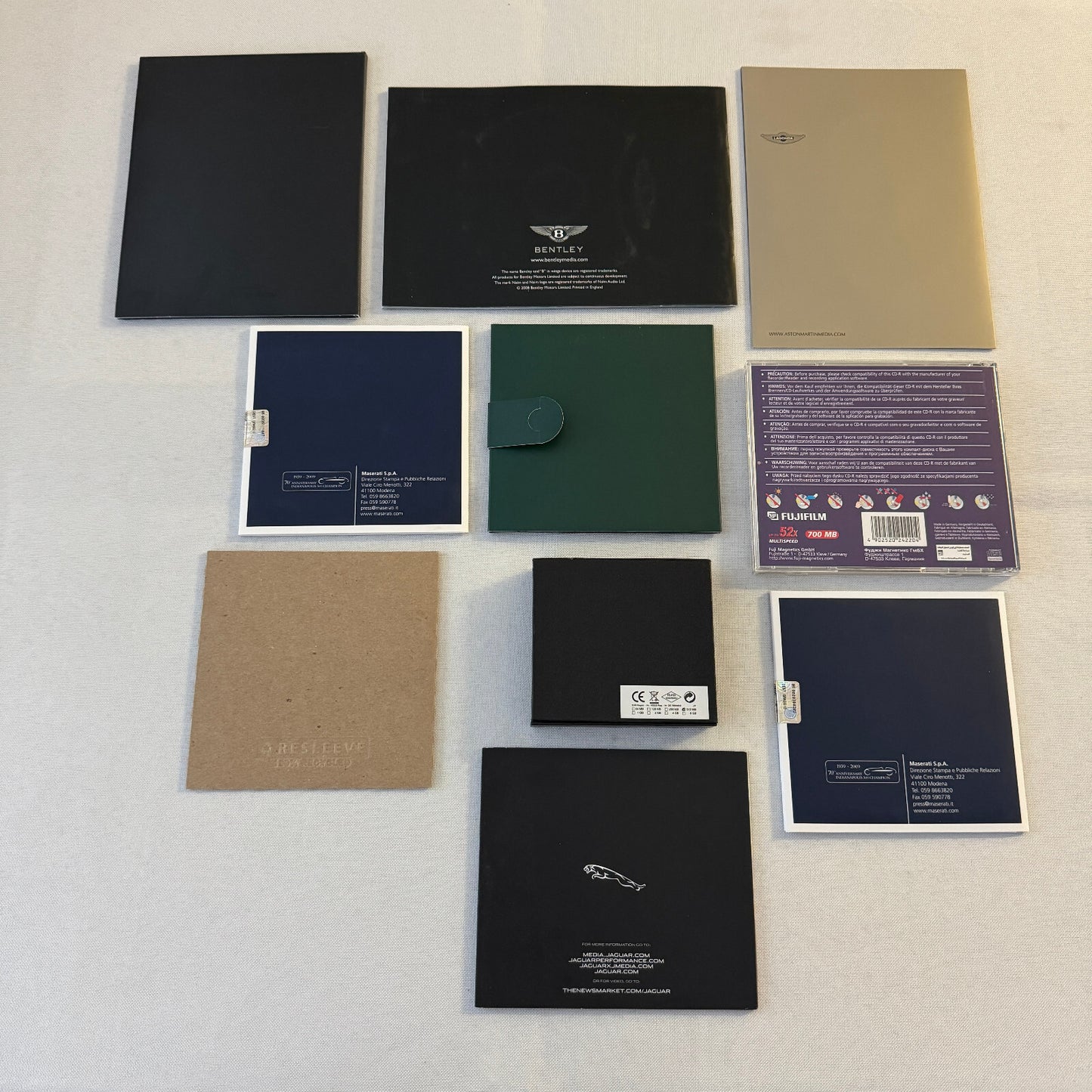 Exotic and Luxury Car Press Kit CD Lot 10x Bentley Lagonda Lamborghini Wiesmann