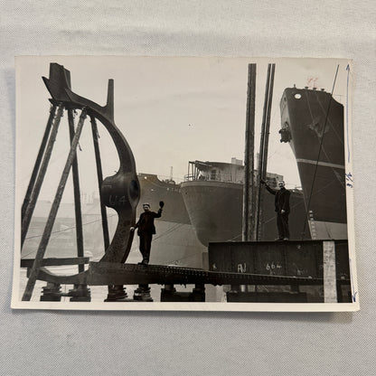 Vintage Ship Building Press Photo Photograph Boat Vessel Propellor Bracket UK