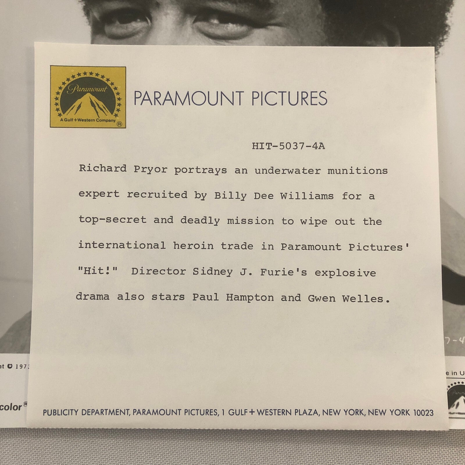 Richard Pryor Comedian Hit Movie Film Press Photo Photograph Paramount Pictures