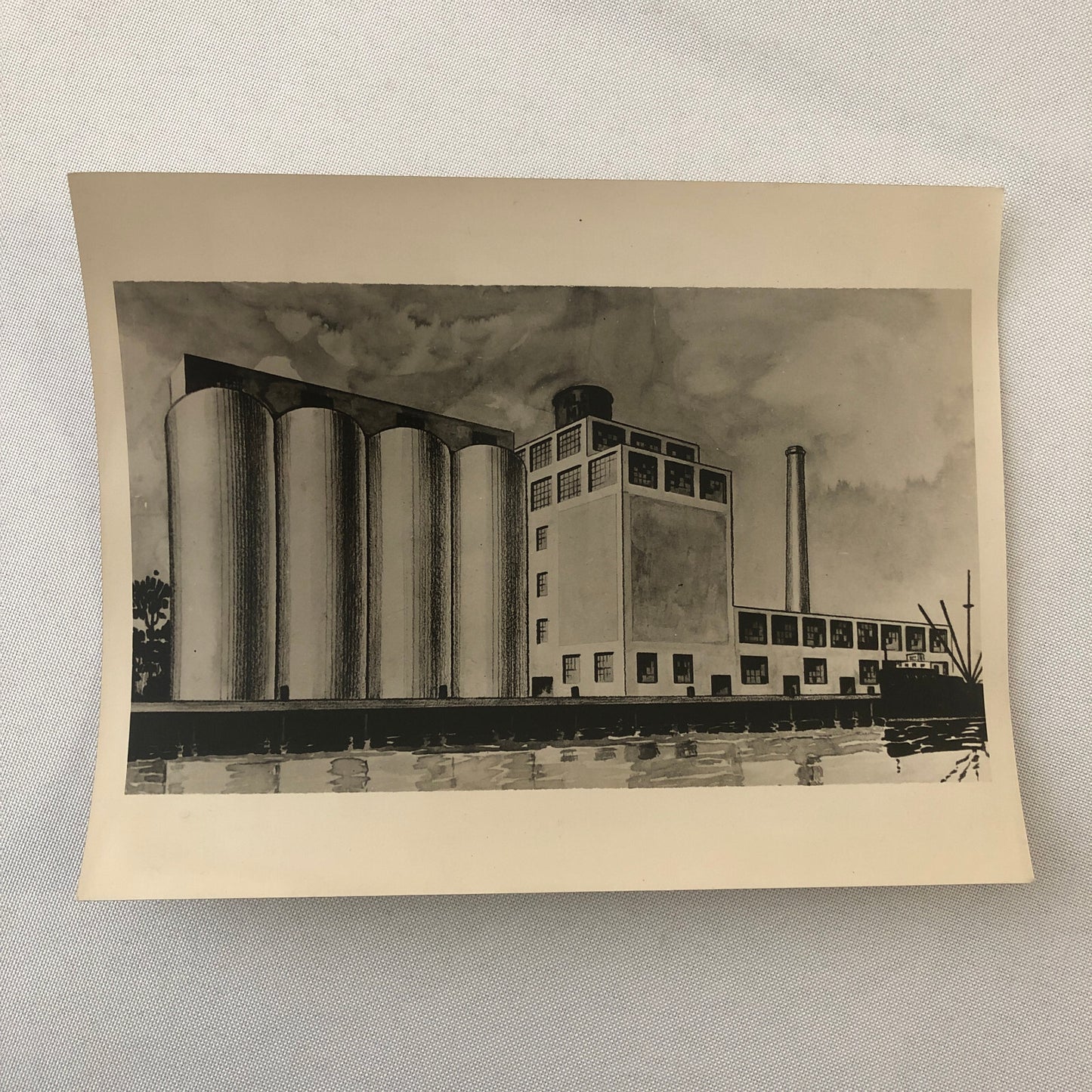 Press Photo Photograph Norfolk Virginia Soybean Factory Architectural Design