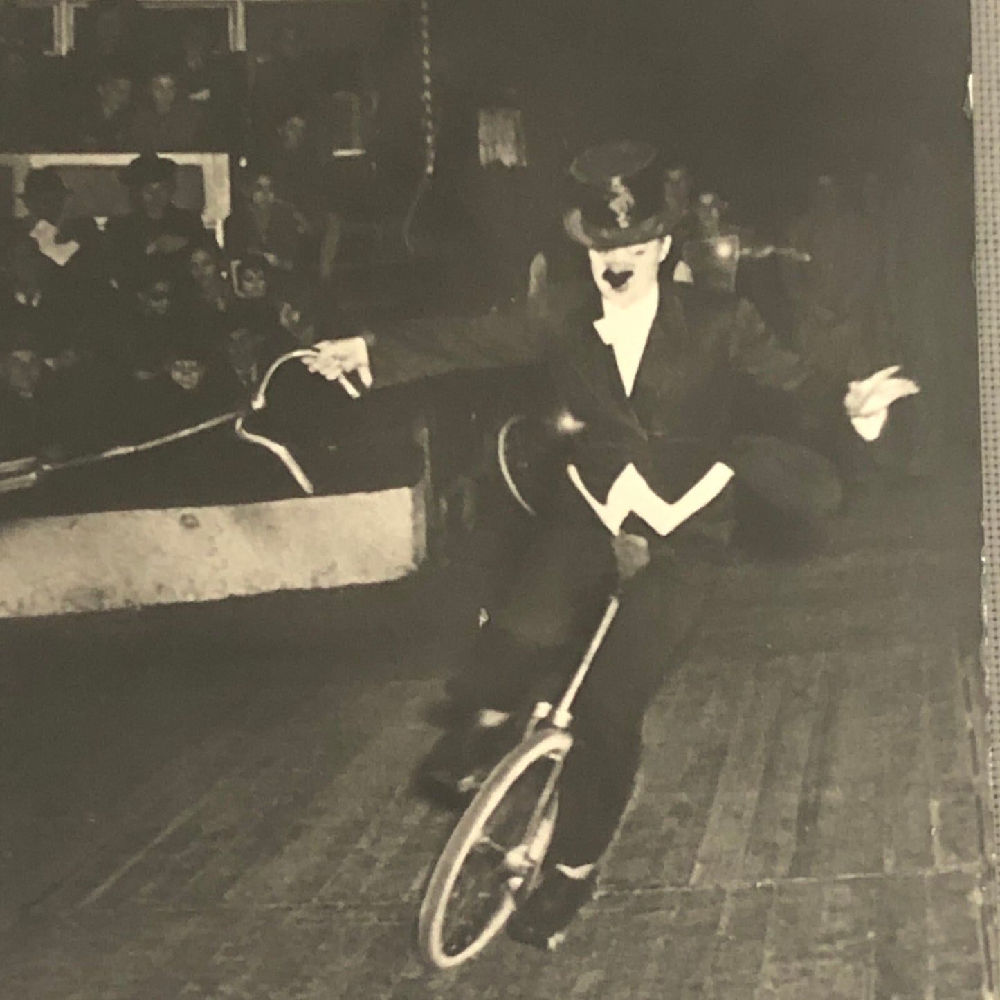 Circus Performer Clown Unicycle Photo Photograph Vintage Circus A Fischer 1959