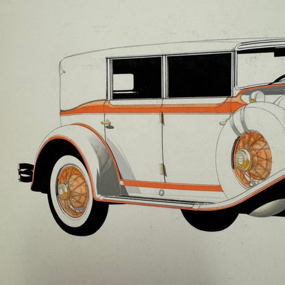 Vintage Duesenberg Car Automobile Illustration Art Drawing Hand Drawn
