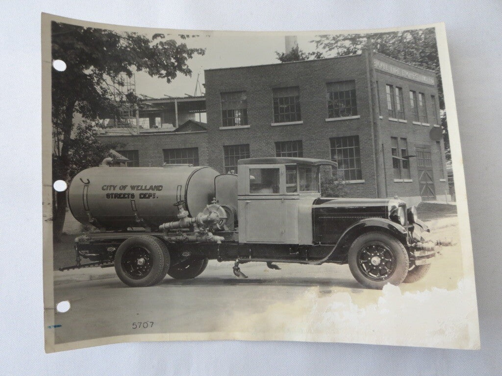 Vintage Factory Photograph Bickle Fire Engine Limited Factory Truck Welland