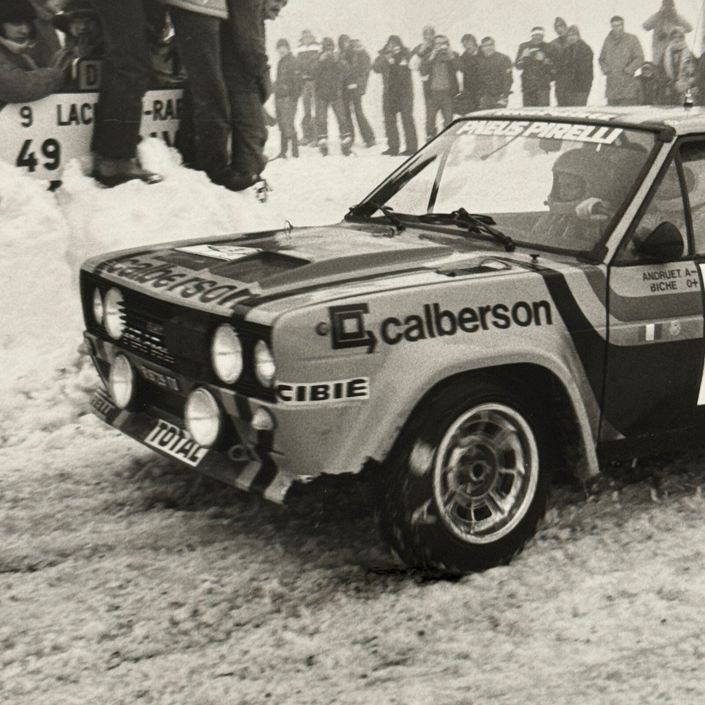 1980 Rallye Monte Carlo Press Photo Photograph DPPI Fiat 131 Abarth Car