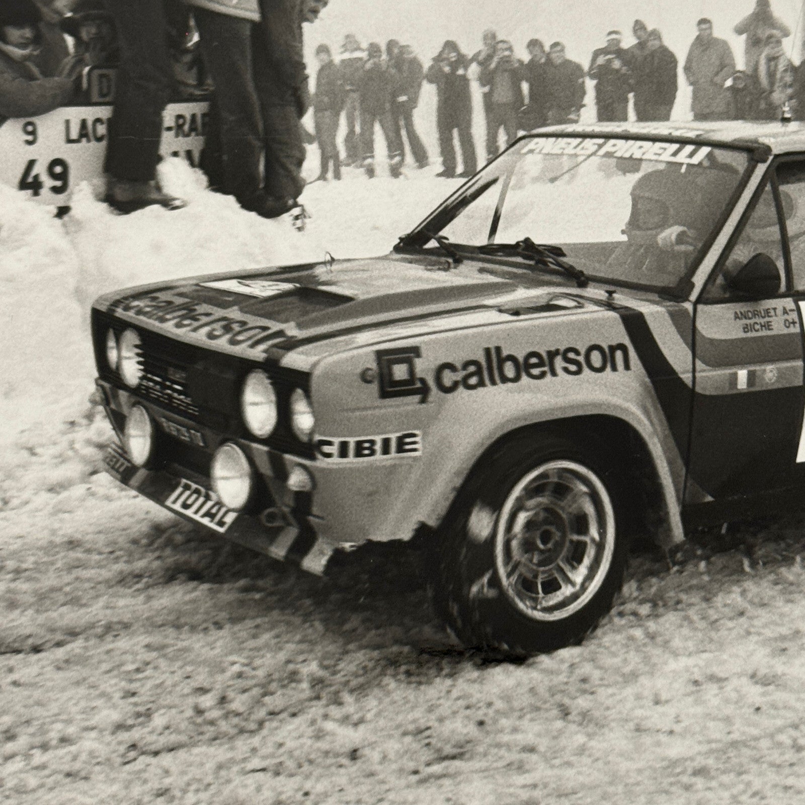 1980 Rallye Monte Carlo Press Photo Photograph DPPI Fiat 131 Abarth Car