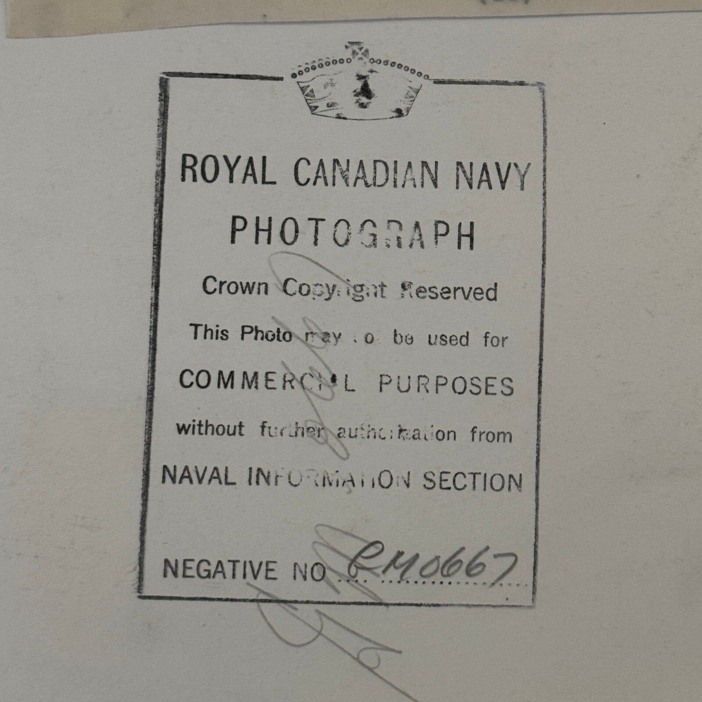 Vintage Royal Canadian Navy Military Ship Photo Photograph HMCS MicMac