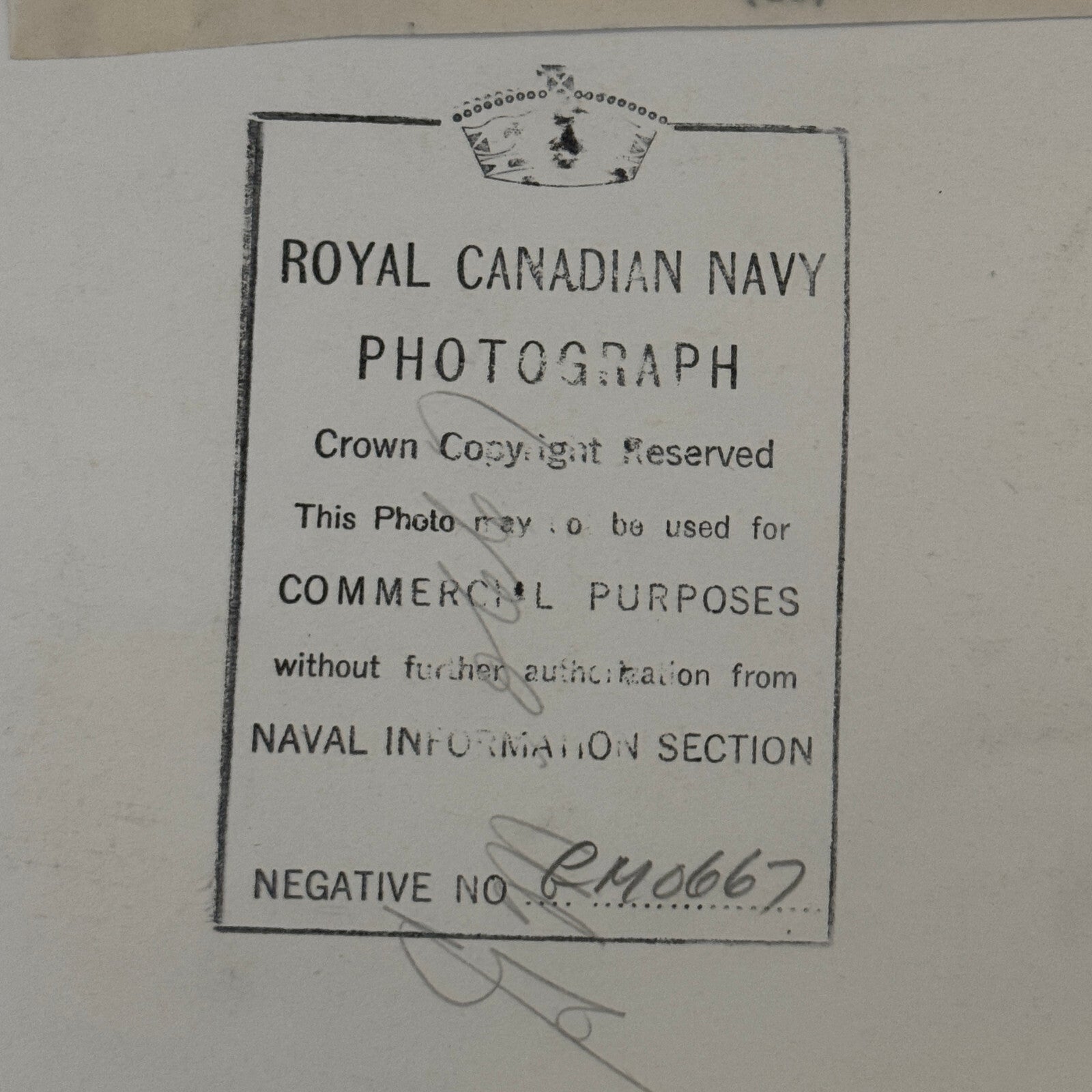 Vintage Royal Canadian Navy Military Ship Photo Photograph HMCS MicMac