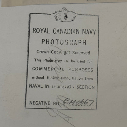 Vintage Royal Canadian Navy Military Ship Photo Photograph HMCS MicMac