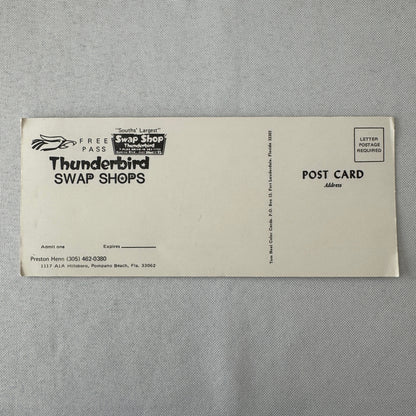 Thunderbird Racing Swap Shop Postcard Post Card Vintage