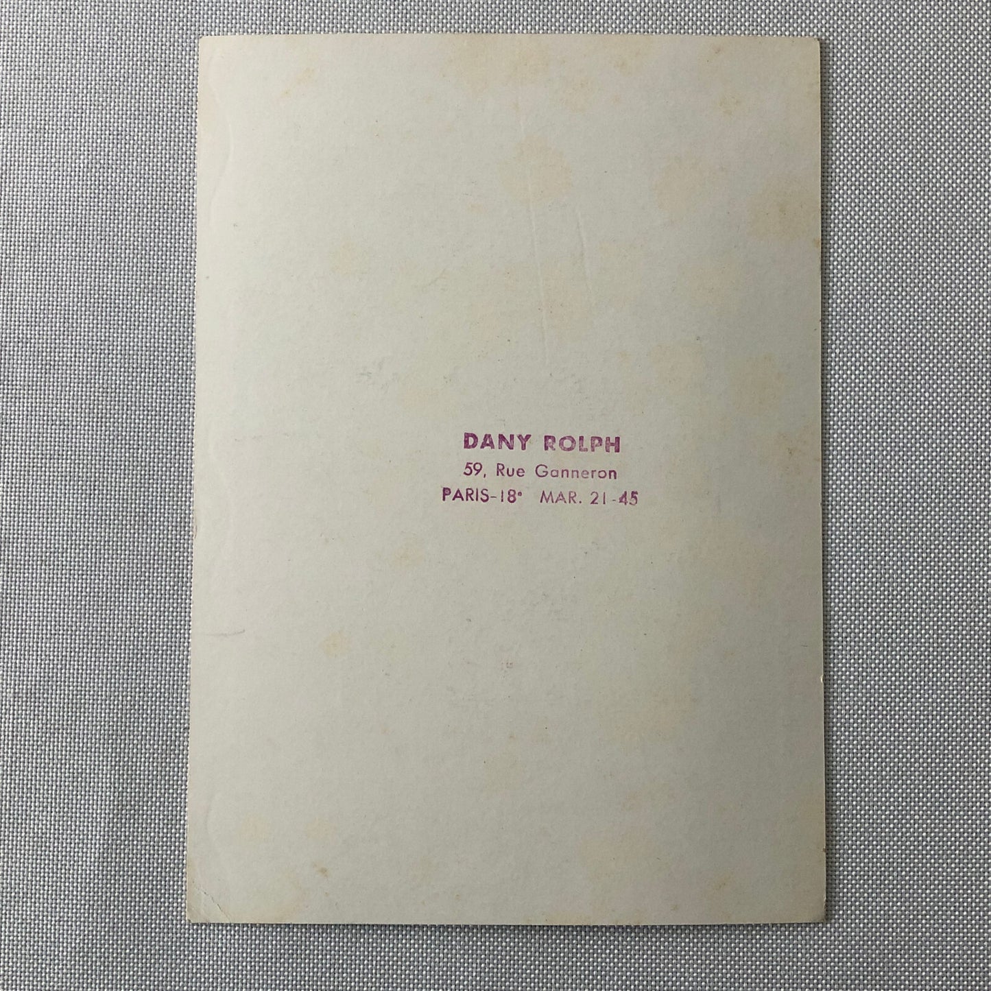 Circus Performer Unicycle Monocycle Act Postcard Post Card Dany Rolph Signed