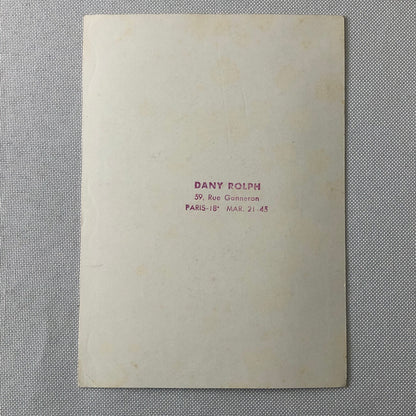 Circus Performer Unicycle Monocycle Act Postcard Post Card Dany Rolph Signed