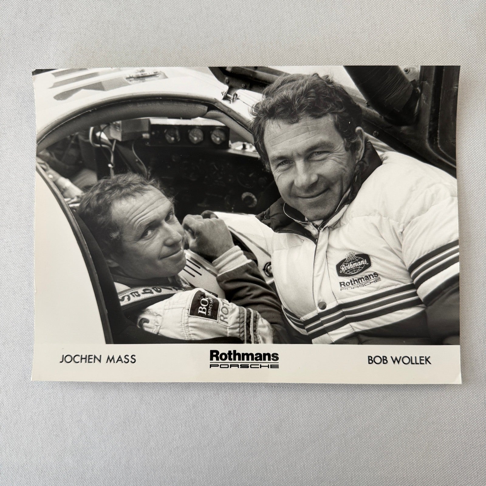 Porsche Rothmans Racing Driver Press Photo Photograph Jochen Mass Bob Wollek